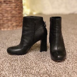 Michael Kors Black Leather High Heel Boots.
